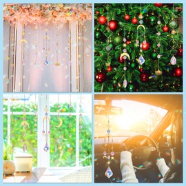 8 pcs Crystal Suncatchers Colorful Suncatchers for Windows Hanging Sun Catchers Indoor Outdoor Decor Christmas Tree Decorations Gifts for Thanks Giving Valentines Mother's Day | HYBEADS