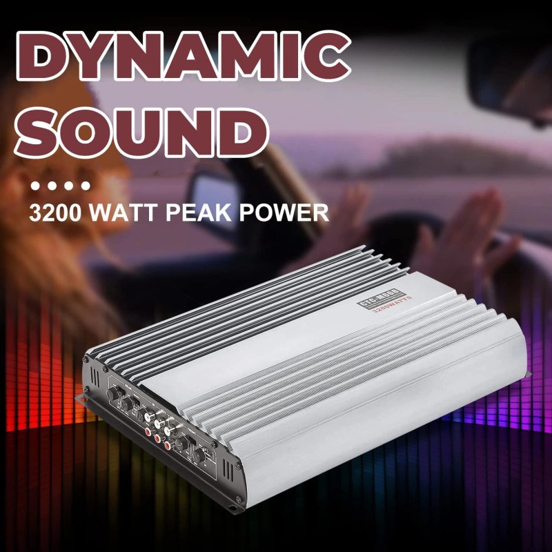 Yaeccc 3200W 4 Channel Car Amplifier 2 to 4 Ω