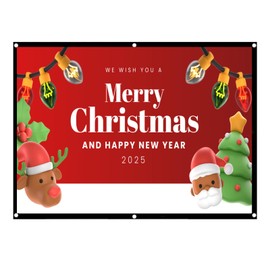 60'' 72'' 84'' 100''Projector Screen 16:9 Portable Foldable Projection Screen with Black Edging and Hanging Holes for Home Theater Cinema Indoor Outdoor Front and Rear Simple Project(100in)
