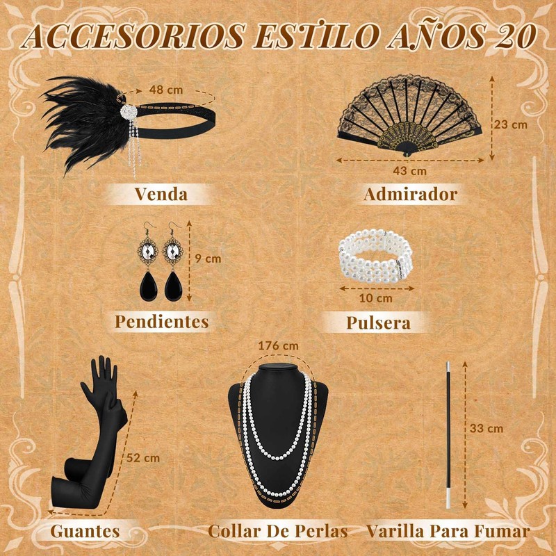 Lukovee Diadema Gatsby de Años 20 para Mujer, Accesorios de