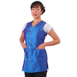 JMT Beauty Sleeveless Ocean Blue Salon Smock (XS (0-4))