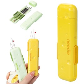2025 Upgraded 3 in 1 Automatic Needle Threaders Seam Ripper with Magnetic Storage Needle Box,Needle Threaders Quick Sewing Kit (1pcs Yellow)