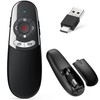 USB C Presenter, Wireless 2.4 GHz PowerPoint Remote Control, Pointer