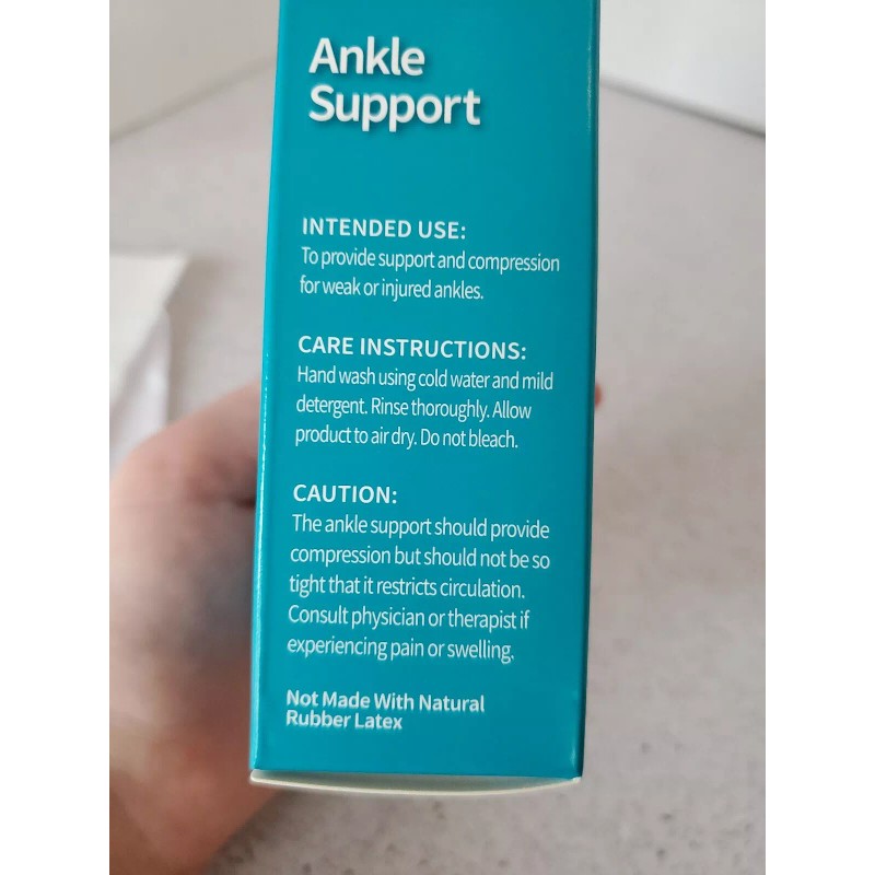 Family Wellness Ankle Support not made with natural rubber latex