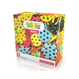 Meli Maxi Constructor Set 60 | 60 Bausteine in 6 Farben | Kreatives Konstruktionsspielzeug für Kinder ab 1 Jahr | Lernspielzeug für motorische Fähigkeiten & Fantasie