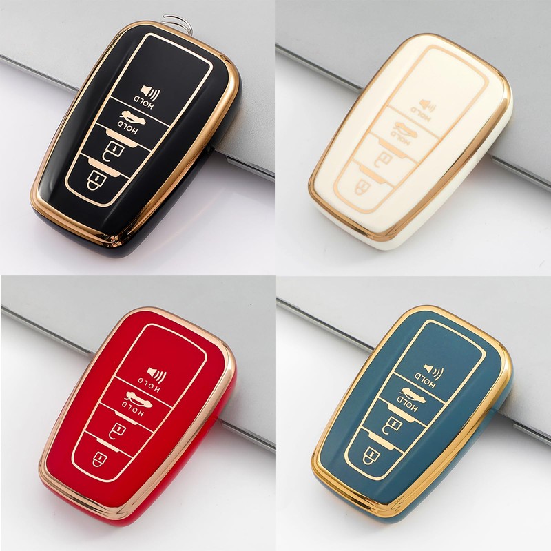 OLLEN TPU Key Fob Cover with Bling Ring, Fit for