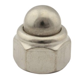 Acorn Nuts (Self-Locking) - M6 - (Pack of 50) - DIN 986 - Hexagonal Cap Nut with Clamping Part - Stainless Steel A2 (V2A) - SC986 | SC-Normteile