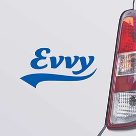 Custom Brother - Evvy Name Blue Color Car Laptop Wall Bumper Decal Sticker, DesC88