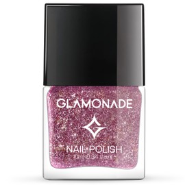 Glamonade Nail Polish Glitter Fingernail: Purple Plum Color 0.34 Fl Oz 10ml Mermaid Series Nail Polish Fingernail and Toenail Polish Nail Polish Art for Beginner Salon DIY at Home Long Lasting