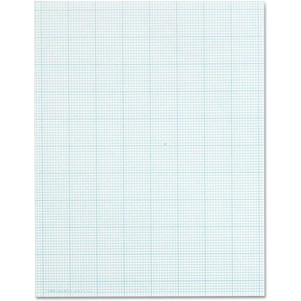 TOPS Cross-Section Pads, 8-1/2' x 11', Glue Top, Graph Rule