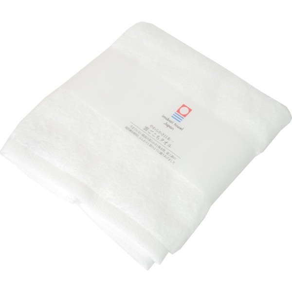 Imabari Towel, Hand Towel, Cloud Gocho, Wash, Soft, Fluffy, White, Approx. 13.4 x 13.8 inches (34 x 35 cm)
