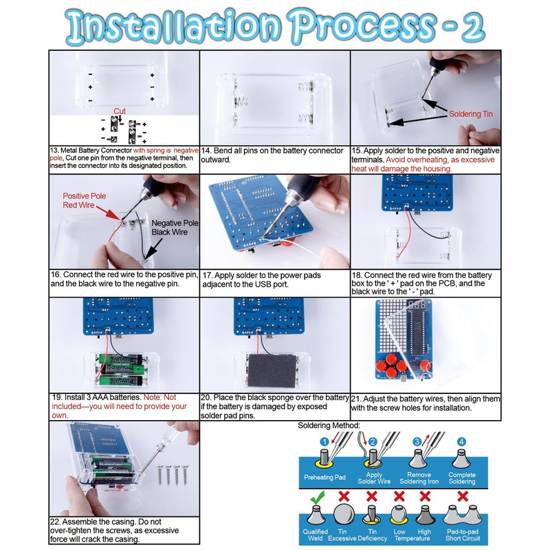 Soldering Practice Kit - DIY Game Device Electronics Project with