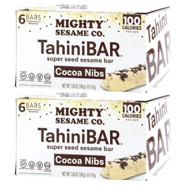 Mighty Sesame TahiniBars With Cocoa Nibs (2 Pack, Total 12 Bars )