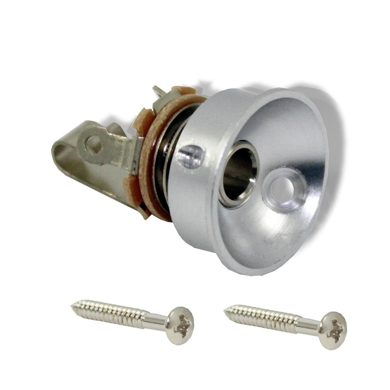 Jack Cup, 7/8", Socket, Silver with Switchcraft Jack and Screws