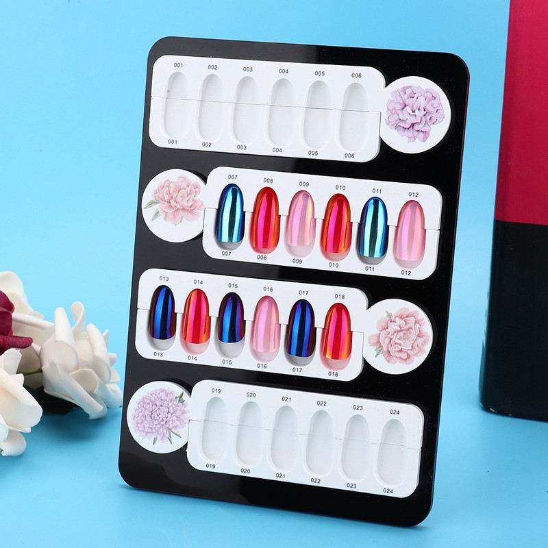 24 Grids Nail Gel Polish Color Card Magnet Adsorption Detachable