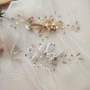 Bufenia Flower Wedding Hair Clips Pearl Hair Clips Rhinestone Headwear