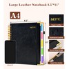 Hardcover Large Spiral Notebook 8.5" x 11" with Removable Dividers