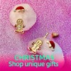 ILLUMIN Gingerbread Man Christmas Hat Earring Jackets for Women, 18K