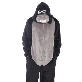 #followme Gorilla Adult Onesie Pajamas (Small, Gorilla)