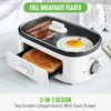 GreenLife 3-in-1 Breakfast Maker Station, Healthy Ceramic Nonstick Dual Griddles