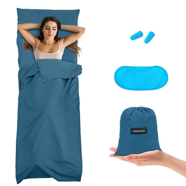 flintronic Cabin Sleeping Bag, 2-in-1 Microfibre Sleeping Bag, Thin Comfort