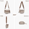 HICARRY Checkered Crossbody Purse for Women Nylon Checkerboard Bum Bags
