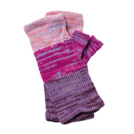 GreaterGood Alpaca Fingerless Mittens - Handmade, Fair Trade, 100% Alpaca Fiber (Pink, One Size Fits Most)