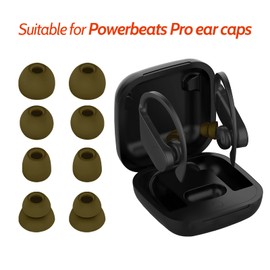 Rhinenet Ersatz-Ohrstöpsel, Silikon-Ohrstöpsel, kompatibel mit Beat Powerbeats Pro Wireless Earphones, Ohrstöpsel, Kopfhörerabdeckung, schweißfest, einfach zu bedienen, 4 Paar, Armeegrün