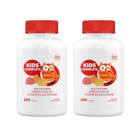 2 Packs of Kids Complete Multivitamin, 180 Gummies Multivitamin Plus Omega 3, Vitamin D3 and Vitamin B12, Total 90 Days Supply