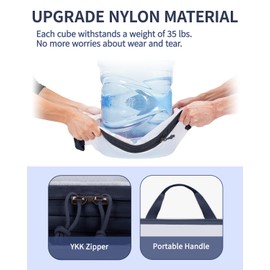 ECOHUB - Juego de 6 cubos de embalaje de compresión para viajes, paquete de 6 cubos de viaje para maletas, organizador de viaje expandible con bolsa de zapatos y organizador de embalaje ligero