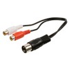 Valueline 0.2m 5 Pin Din Male to 2x RCA Female