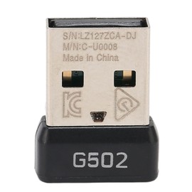 GOWENIC Receptor USB Inalámbrico de 2,4 GHz para Ratón G502 Lightspeed, Señal Estable, Adaptador de Metal ABS Portátil y Duradero