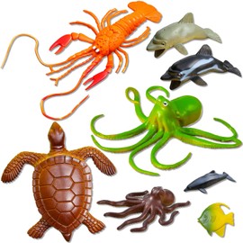 8 Pcs Diving Toys Pool Toy Colorful Ocean Animals Toys Swimming Pool Dive Toys Starfish Sea Animal for Kids Underwater Games Throw Toy Diving Training Gift Set for Boys Girls(Elegant Style)