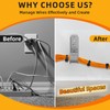 MooxHAI 50 Pack Wall Mount J Hook with Retainer Clip,Galvanized