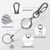 ID Card Holder Pack of 4 Key Fob Extendable Retractable