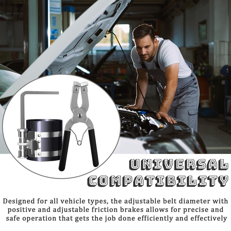 Piston Ring Compressor Tool, Car Engine Piston Ring Installer Removal