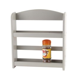 APOLLO 4941 Spice Rack 2-tier GREY, Wood, 7 x 27 x 24.5 cm