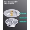Kitchen Sink Drain Strainer and Stopper Combo, 3 in 1