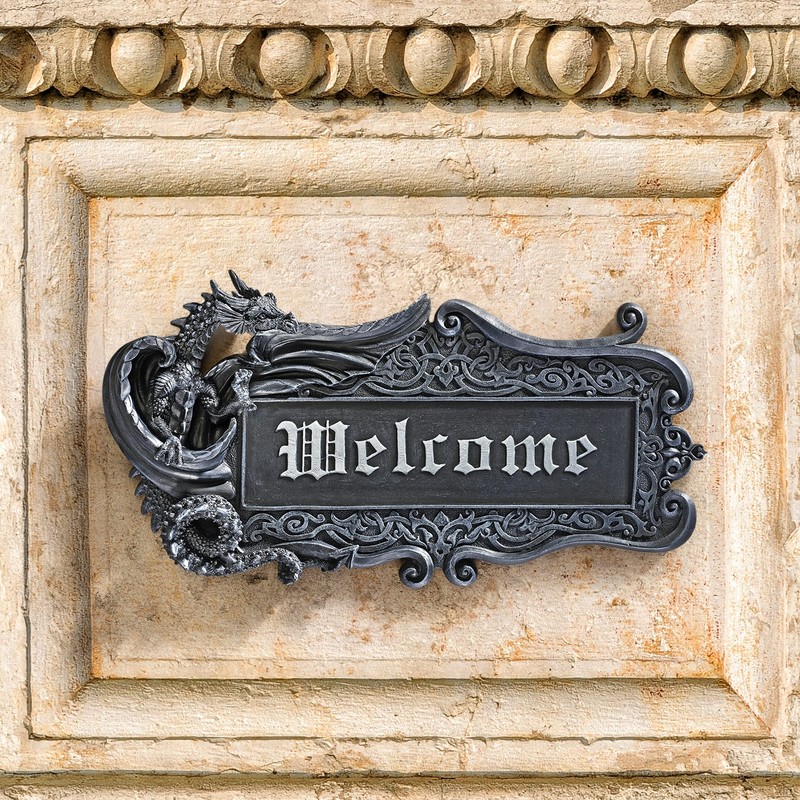 Design Toscano Dragon Welcome Wall Plaque