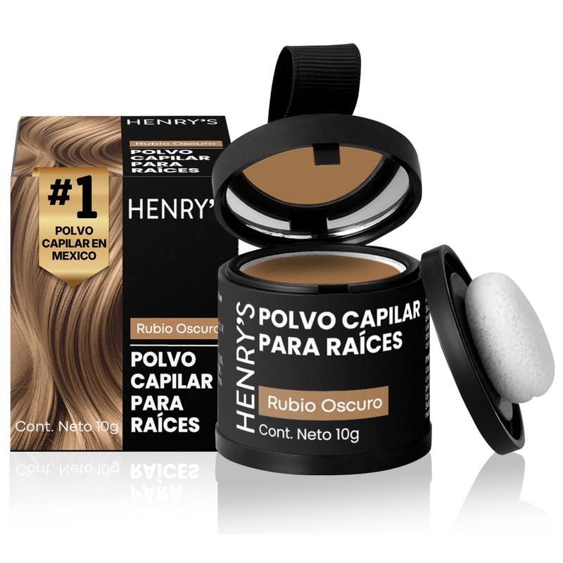 Henrys Polvo para Retocar Raíces Rubio Oscuro 10g, Define Línea