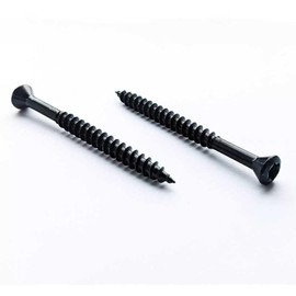 100 BLACK Stainless Steel Decking Screws 5mm x 80mm TORX Small Trim Head