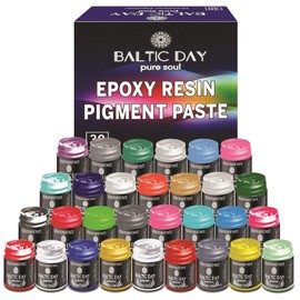 BALTIC DAY 30 Pigment Pastes for Epoxy Resin Set - Opaque Resin Pigment - Epoxy Dye Paste - Mica Powder Paste