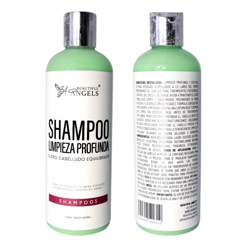 Shampoo Limpieza Profunda 500ml Elimina Impurezas Y Residuos