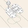 Do It Y ourself DIY PARTNER 3-piece Murakoshi Center Hinge,