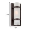 Homeroots Bronze and White Glass Wall Sconce