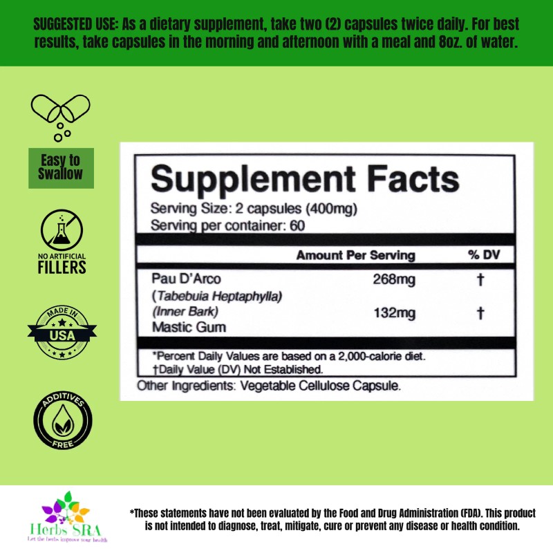 Herbs SRA Pylori control, biomedical formula, stomach health support, USA