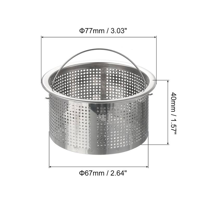 uxcell Kitchen Sink Drain, Stainless Steel Kitchen Sink Strainer with