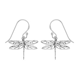 Boma Jewelry Sterling Silver Dragonfly Dangle Earrings