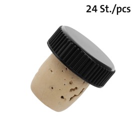 Westmark, Handle Corks 24 Pieces for 0.7 - 1 Litre Bottles, Natural Cork/Plastic, Light Brown/Black, 482020E3