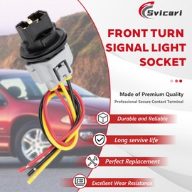 Svicari Front Turn Signal Light Socket Fit for Toyota Avalon Camry Corolla Highlander Sequoia Tacoma Tundra Venza 2014-2024 Lamp Bulb Plug Holder Replace OE 81128-06470 2PCS
